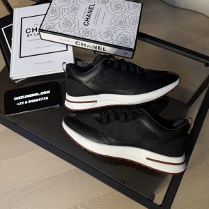 Loro Piana Week End Walk Black Leather