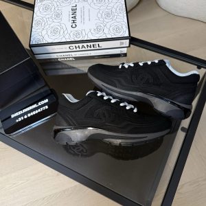 Chanel Trainer Black Dark Grey