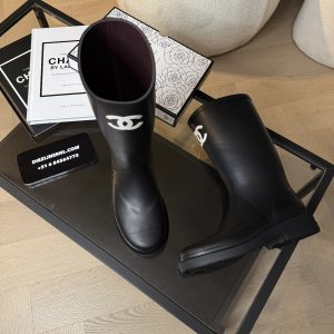 Chanel Rain Boots Black