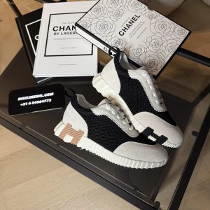 Hermes Bouncing Sneaker Black Beige