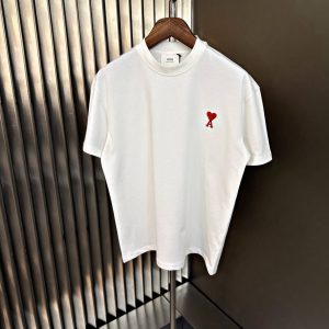 Ami Paris Logo T-Shirt Wit