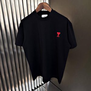 Ami Paris Logo T-Shirt Zwart