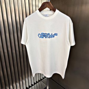 Off-White T-Shirt Wit Blauw