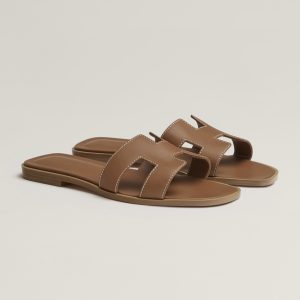 Hermes Oran Sandal Brown