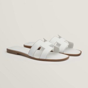 Hermes Oran Sandal White