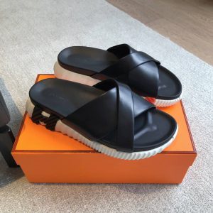 Hermes Infra Sandal Black