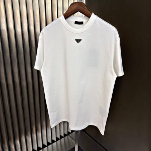 Prada Neck Logo T-Shirt Wit