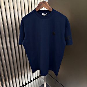 Moncler Black Logo T-Shirt Donkerblauw