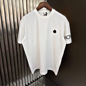 Moncler Black Logo T-Shirt Wit