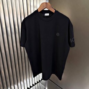 Moncler Black Logo T-Shirt Zwart