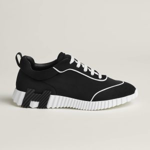 Hermes Bouncing Sneaker Black White Stripes