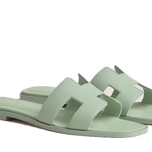 Hermes Oran Sandal Mint Groen
