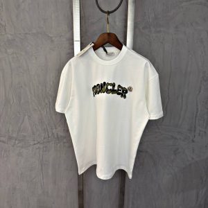 Moncler Geborduurde T-Shirt Wit