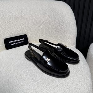 Chanel Slingback Loafers Zwart