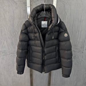 Moncler Cardere Hooded Short Down Jacket Grey